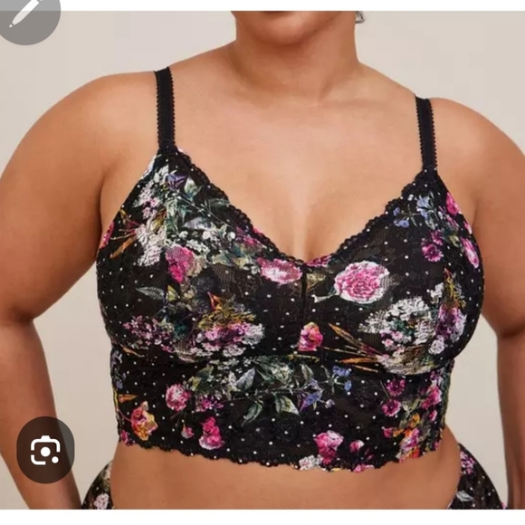 Torrid Floral Lace Bralette Sz 2X - Picture 1 of 5